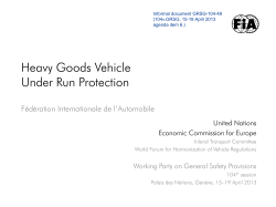 Heavy Goods Vehicle Under Run Protection