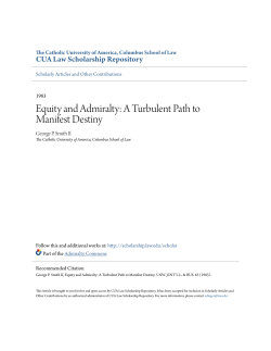 Equity and Admiralty: A Turbulent Path to Manifest Destiny