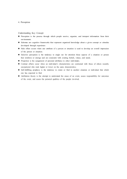 4. Perception Understanding Key Concept