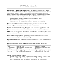 Printing FAQ