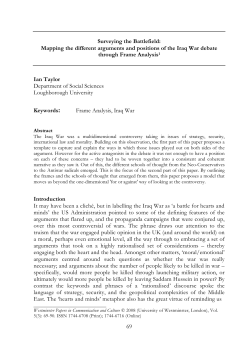Mapping the different arguments and positions of the Iraq War