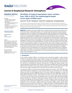 Simulation of tropical tropospheric ozone variation from 1982 to