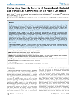 Contrasting Diversity Patterns of Crenarchaeal, Bacterial and Fungal