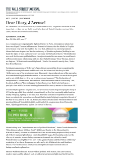 Dear Diary, J`Accuse!