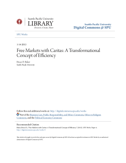 Free Markets with Caritas: A Transformational Concept of Efficiency