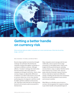 Getting a better handle on currency risk