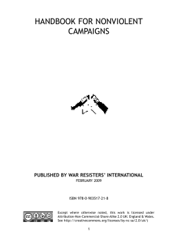 handbook for nonviolent campaigns