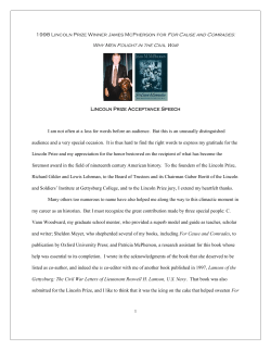 Acceptance Speech - Gettysburg College