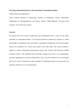1 Inverting self-potential data for redox potentials of contaminant