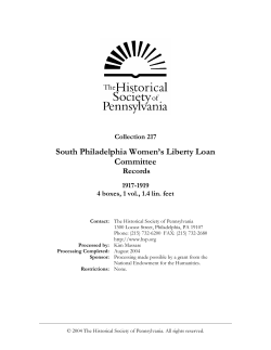 South Philadelphia Women`s Liberty Loan Committee