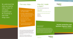 Income Protection claims