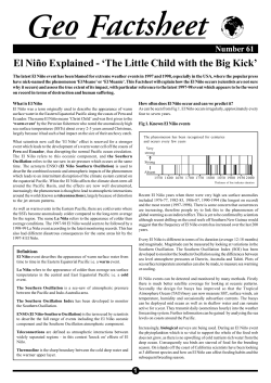 61 El Nino - THE GEOGRAPHER ONLINE