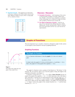2.2 Graphs of Functions