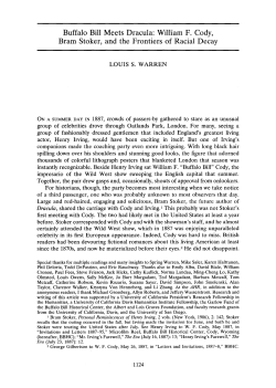 Buffalo Bill Meets Dracula: William F. Cody, Bram