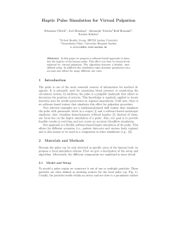 Haptic Pulse Simulation for Virtual Palpation