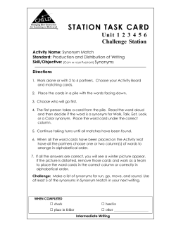 STATION TASK CARD