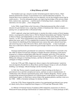 A Brief History of LIGO