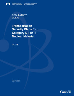 G-208 - Transportation Security Plans for Category I, II or III Nuclear