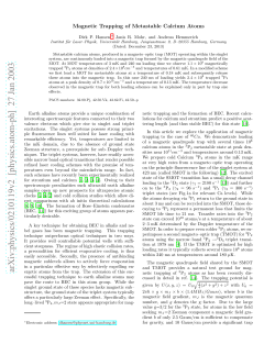 Magnetic Trapping of Metastable Calcium Atoms