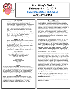 Newsletter February 6