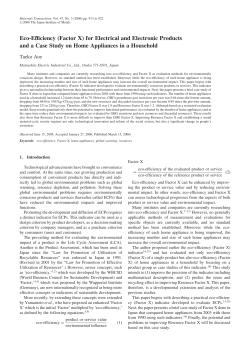 Eco-Efficiency (Factor X) for Electrical and Electronic Products and a