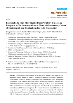 Extremely Re-Rich Molybdenite from Porphyry Cu-Mo