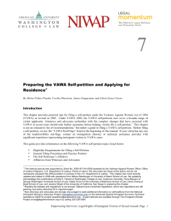 Preparing the VAWA Self-petition and Applying for
