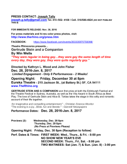 Gertrude Stein and a Companion By Win Wells Dec. 28, 2016