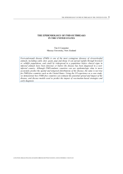 the epidemiology of fmd outbreaks
