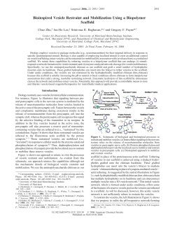 Bioinspired Vesicle Restraint and Mobilization Using a Biopolymer