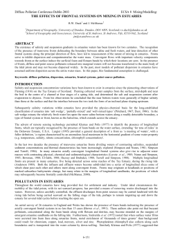 the effects of frontal systems on mixing in estuaries abstract