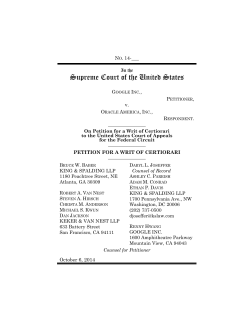 Petition for a Writ of Certiorari