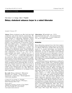 Dietary cholesterol enhances torpor in a rodent hibernator