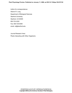 Author for correspondence: Sharon R. Long