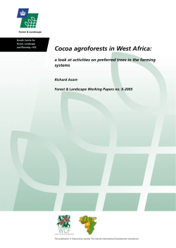 Cocoa agroforests in West Africa