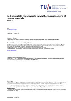 Sodium sulfate heptahydrate in weathering phenomena of porous