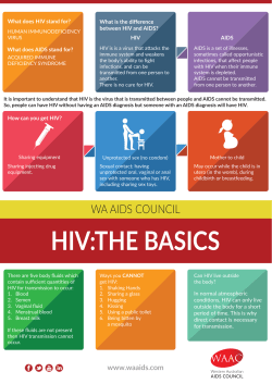 HIV- The Basics - WA AIDS Council