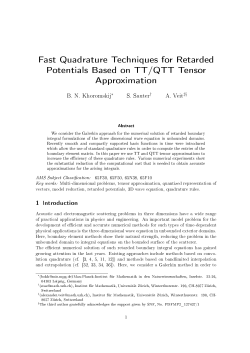 Fast Quadrature Techniques for Retarded Potentials Based on TT
