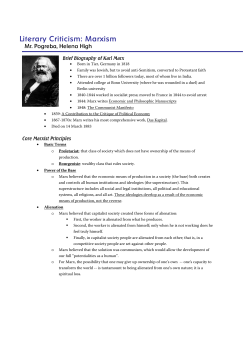 Literary Criticism: Marxism