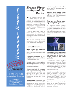 Frozen Pipes - Disaster Specialists