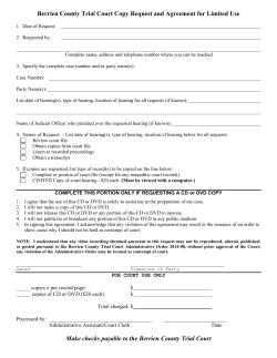 Berrien County Trial Court Copy Request and Agreement for Limited