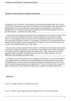 Annabel Lee and the Raven: Compare and Contrast
