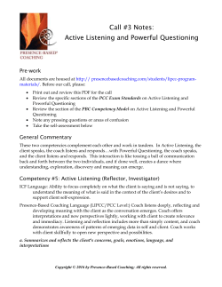 Active Listening and Powerful Questioning - Presence