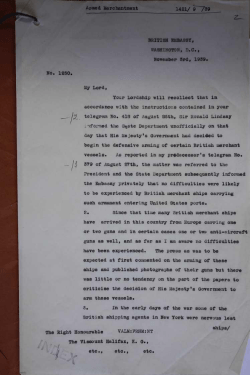 Armed Merchantment 1421/ 9 759 No. 1880. BRITISH EMBASSY