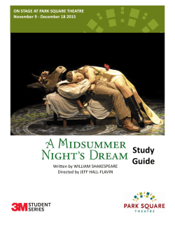 A Midsummer Nights Dream Study Guide 2015