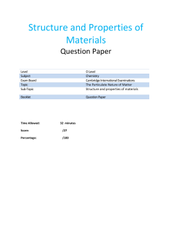 Structure and Properties of Materials