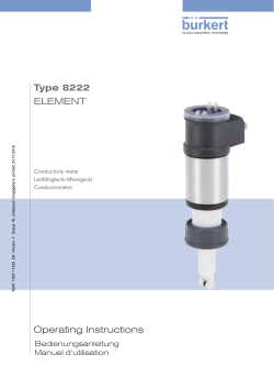 Operating Instructions Type 8222 ELEMENT