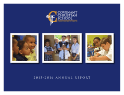 2015-2016 annual report - Covenant Christian School