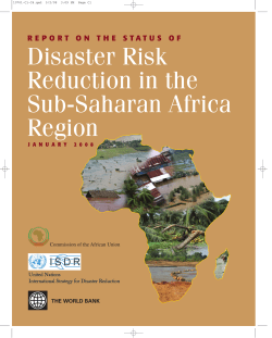 Disaster Risk Reduction in the Sub-Saharan Africa Region