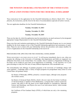 the winston churchill foundation of the united states